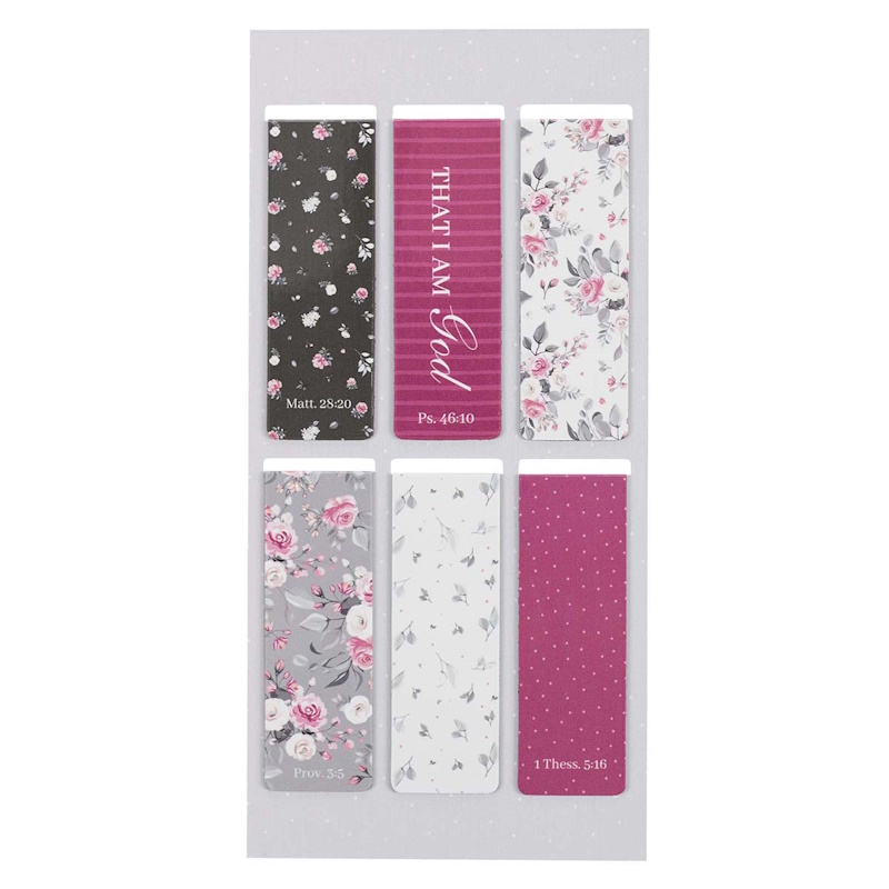 Pink Roses Magnetic Page Marker (6) (MGB065)