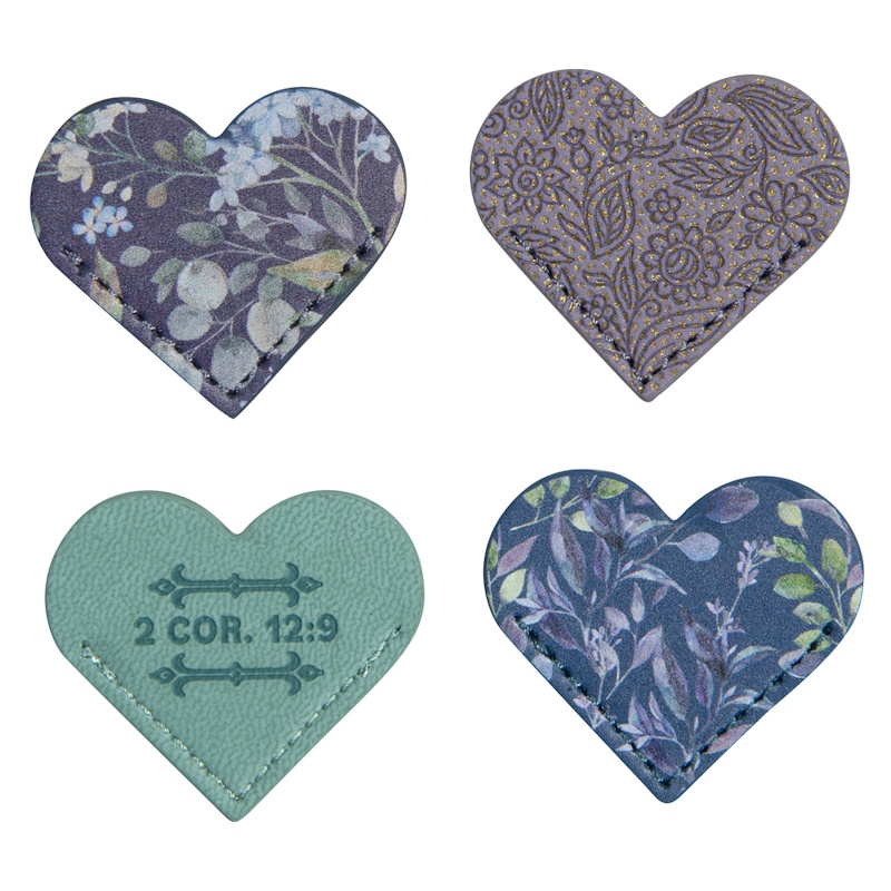 Saved by Grace Faux Leather Set of Four Corner Book Marks (BMF167)