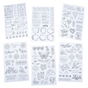 Colouring Bible Journaling Stickers Afrikaans (6 sheets) (STC006)