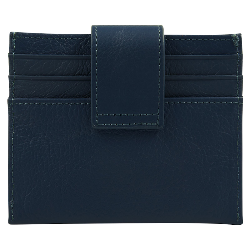 Genuine African Leather Wallet With Clip Closure (WT195) (blue)