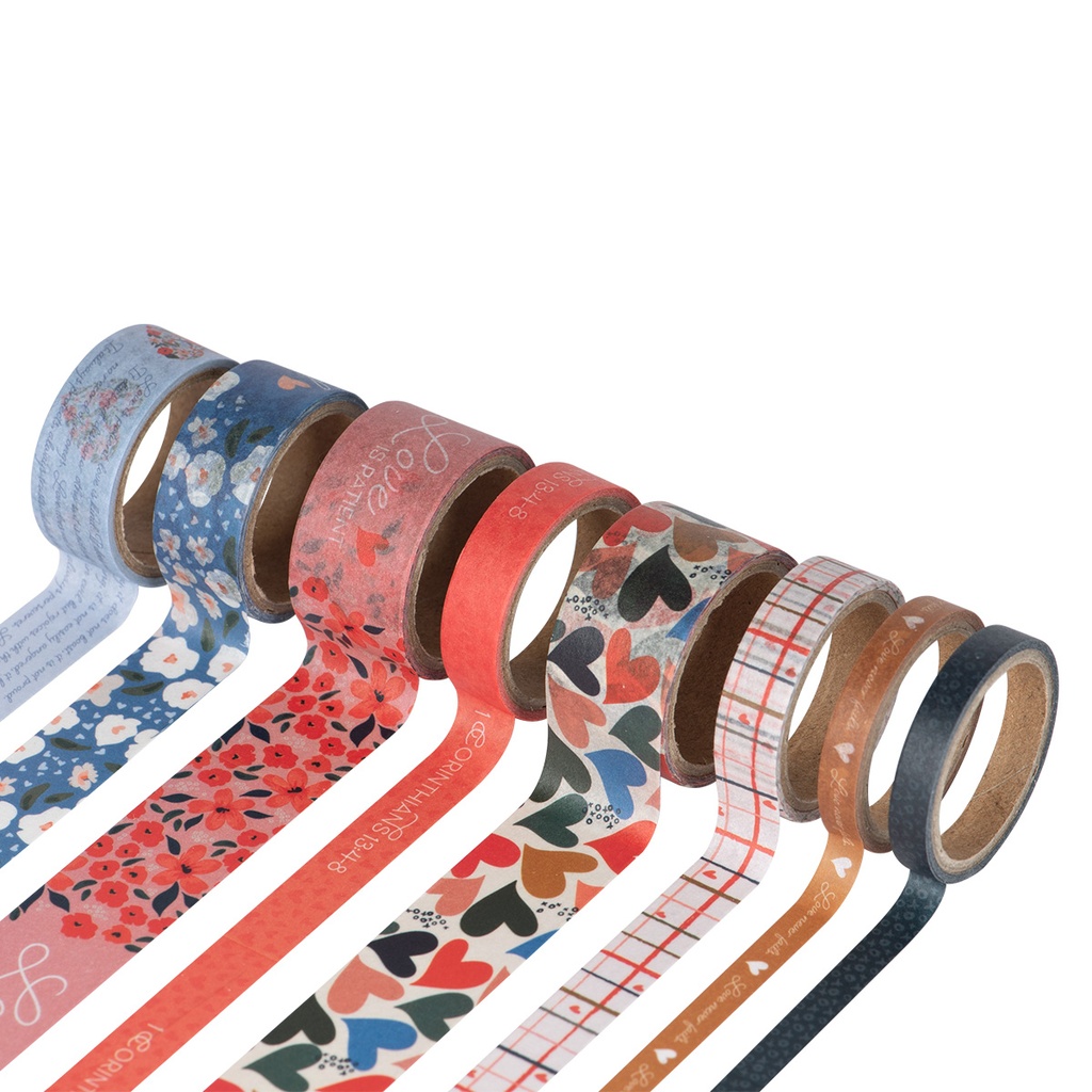 Love Washi Tape Set (8 rolls) (WTP017)
