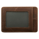 Genuine African Leather Brown Card And ID Holder (WT180)