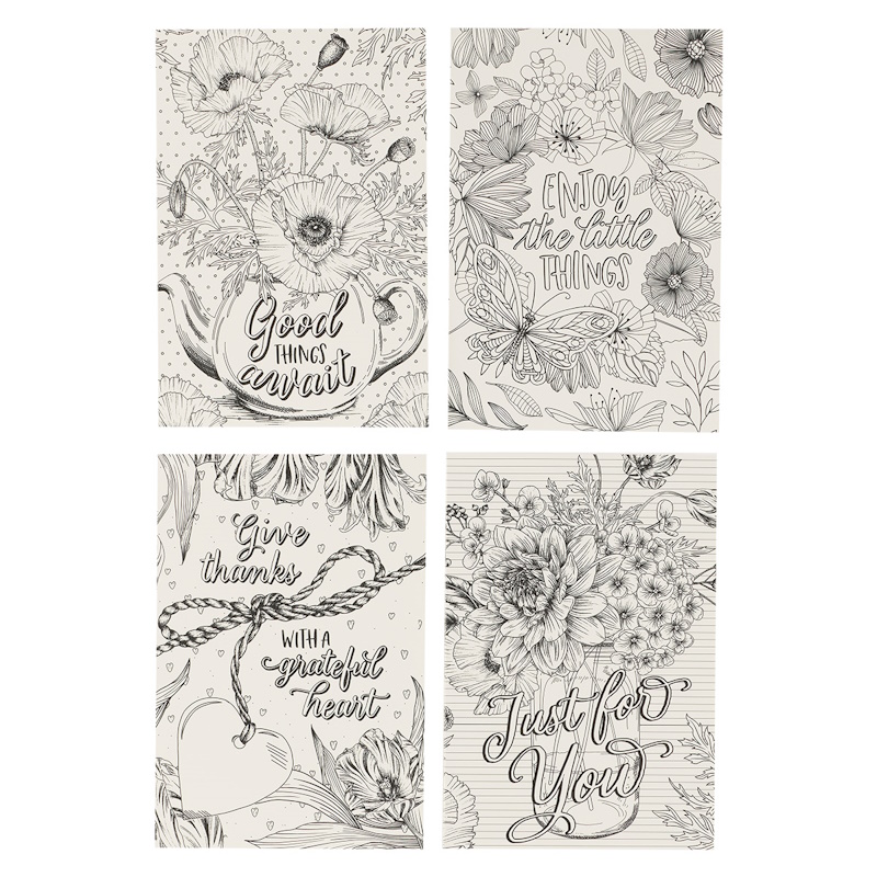 Colouring Greeting Card Set (12) (BXC031)