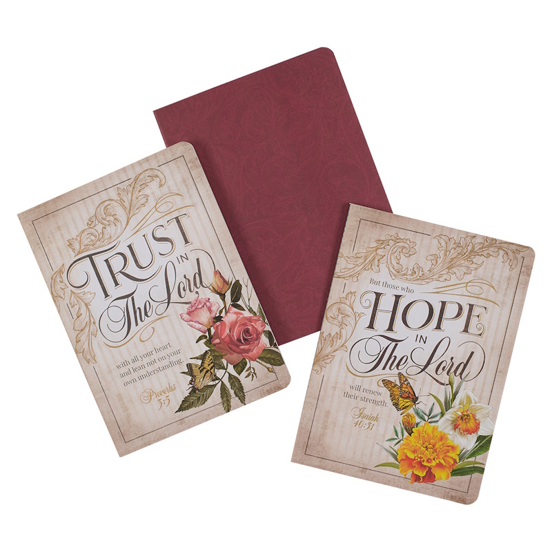 Trust & Hope Floral Notebook Set (3) (NBS067)