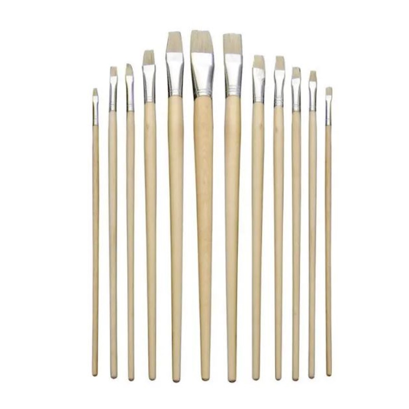 Trefoil Paintbrush Hog Flat Long Handle