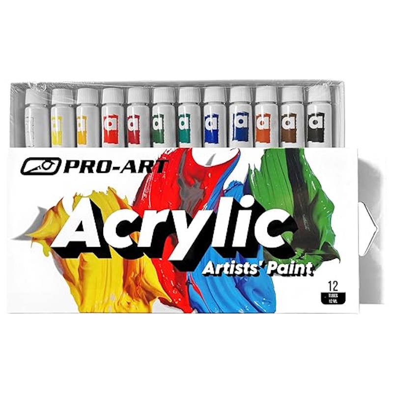 Pro-Art Acrylic Paint Set (12 colours)