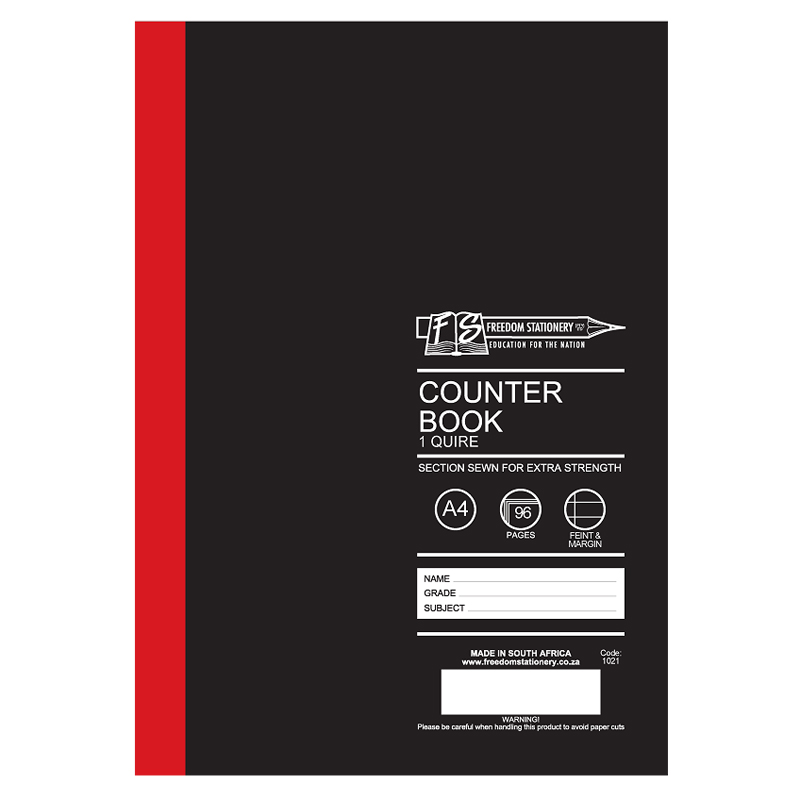 Counter Book 1 Quire FM A4 (96 page)