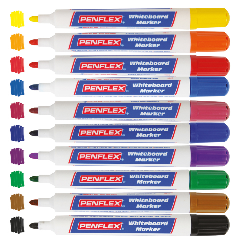 Penflex WB15 Whiteboard Marker (10 assorted)