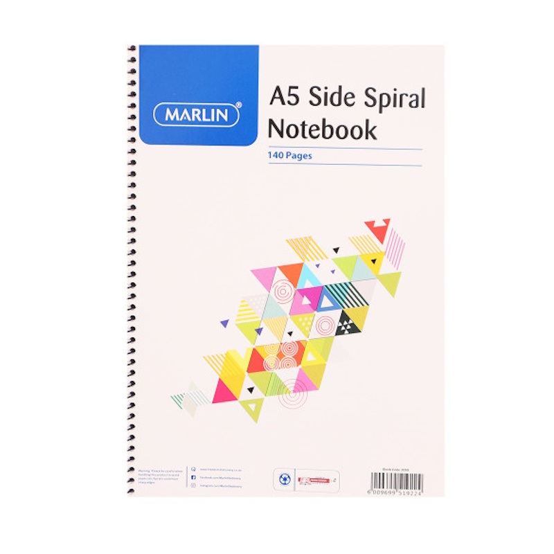 Marlin Shorthand Notebook FM Side Spiral A5 (140 pages)