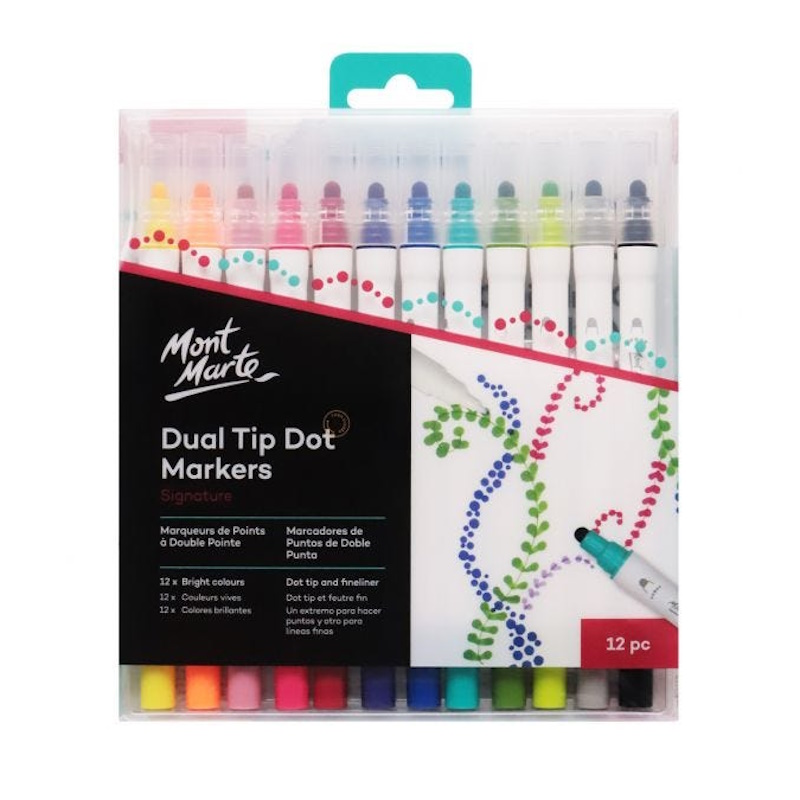Mont Marte Signature Dual Tip Dot Markers (12)