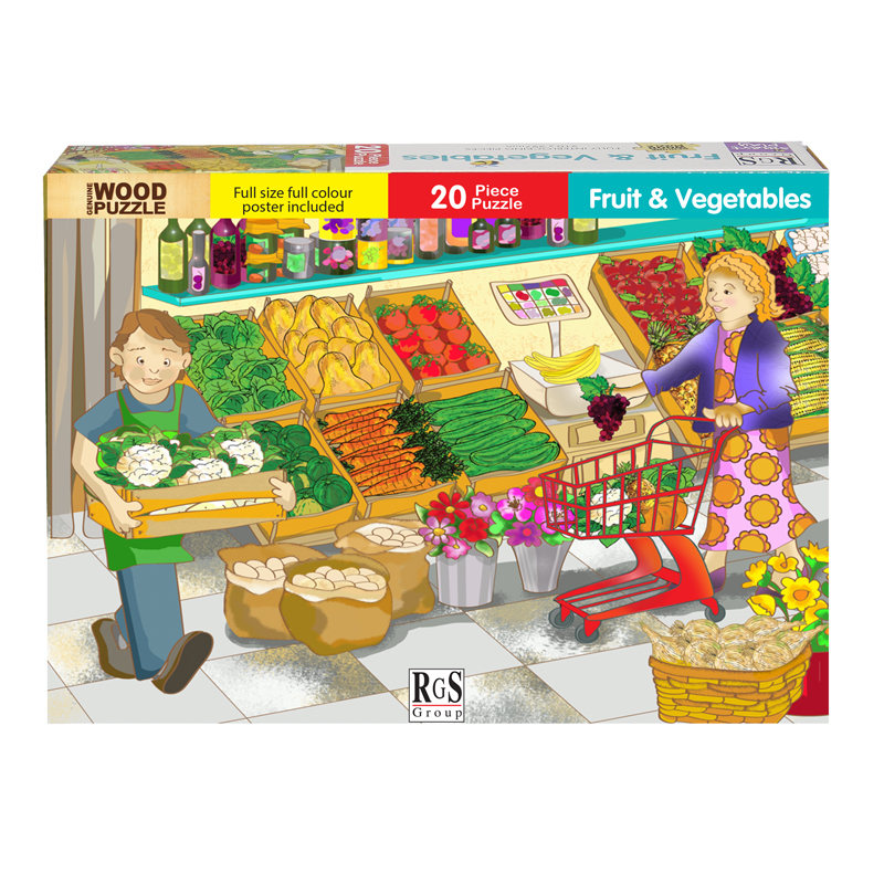 Fruit & Veg Wooden Puzzle (20 pieces)