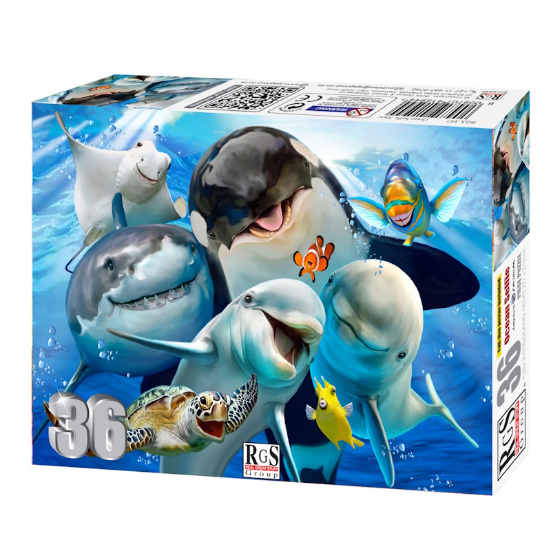 Ocean Selfie Cardboard Puzzle (36 pieces)
