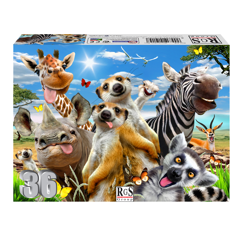 Africa Sunshine Cardboard Puzzle (36 pieces)