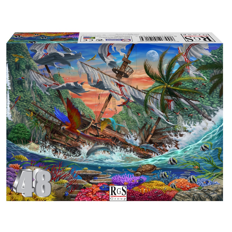 Ship-wrecked Cardboard Puzzle (48 pieces)
