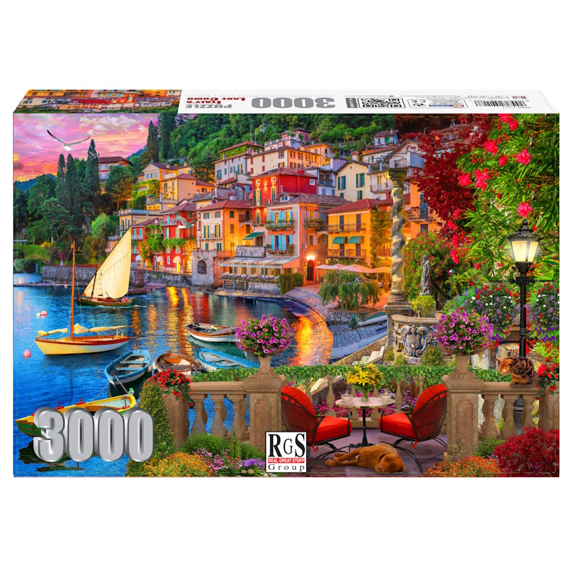 Italy's Lake Como Cardboard Puzzle (3000 pieces)
