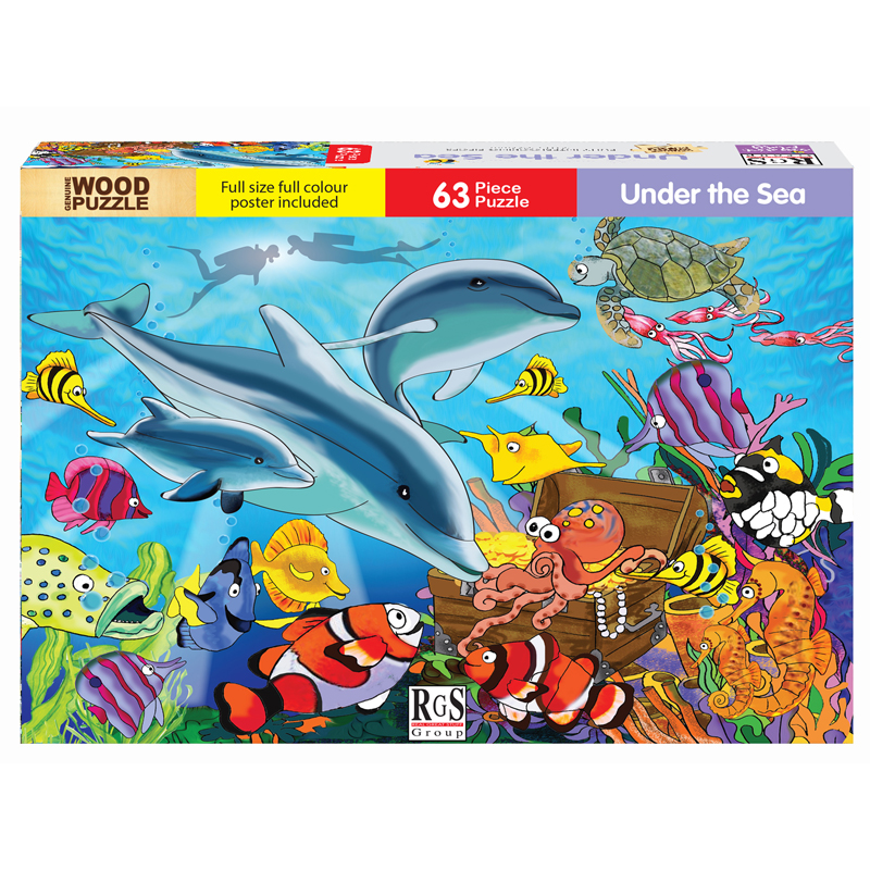 Under the Sea Wooden Puzzle (63 pieces)