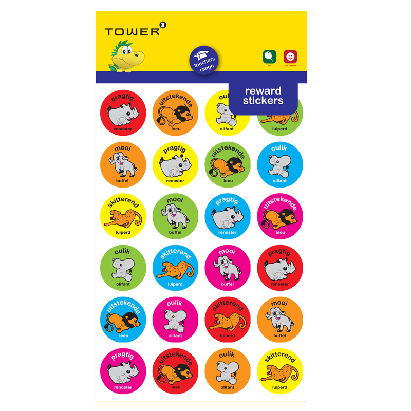 Tower Reward Stickers Teacher Range Big 5 Motivation Afrikaans