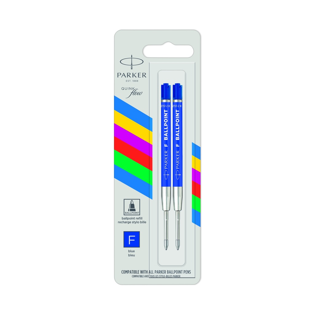 Parker Ball Point Econo Refill Blister of 2 (fine nib blue)