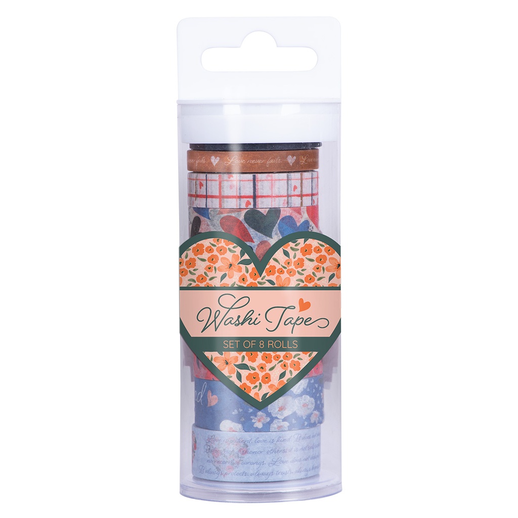 Love Washi Tape Set (8 rolls) (WTP017)