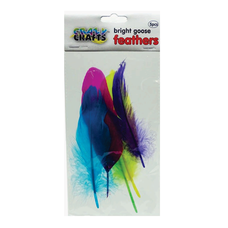 Crazy Craft Goose Feathers Large (bright) (5)