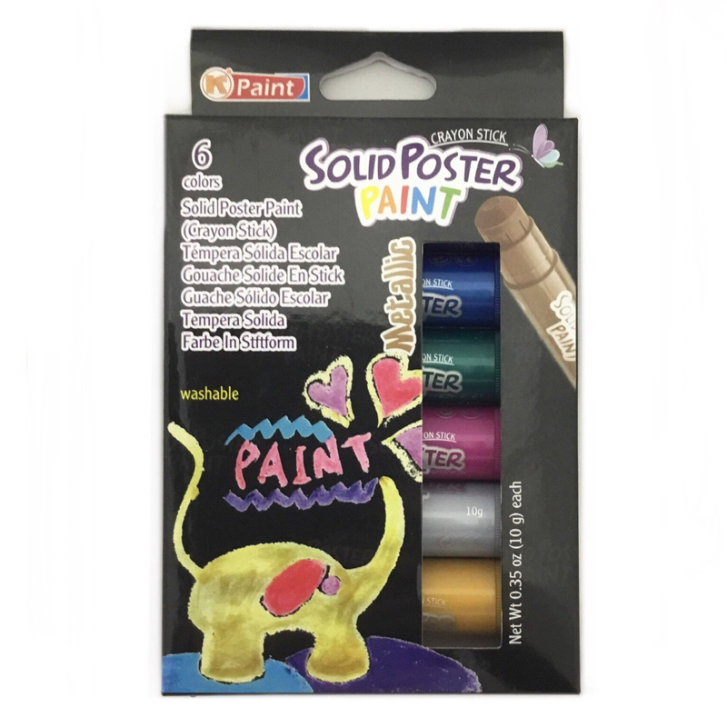 Crayon Stick Solid Poster Paint Metallic (6)