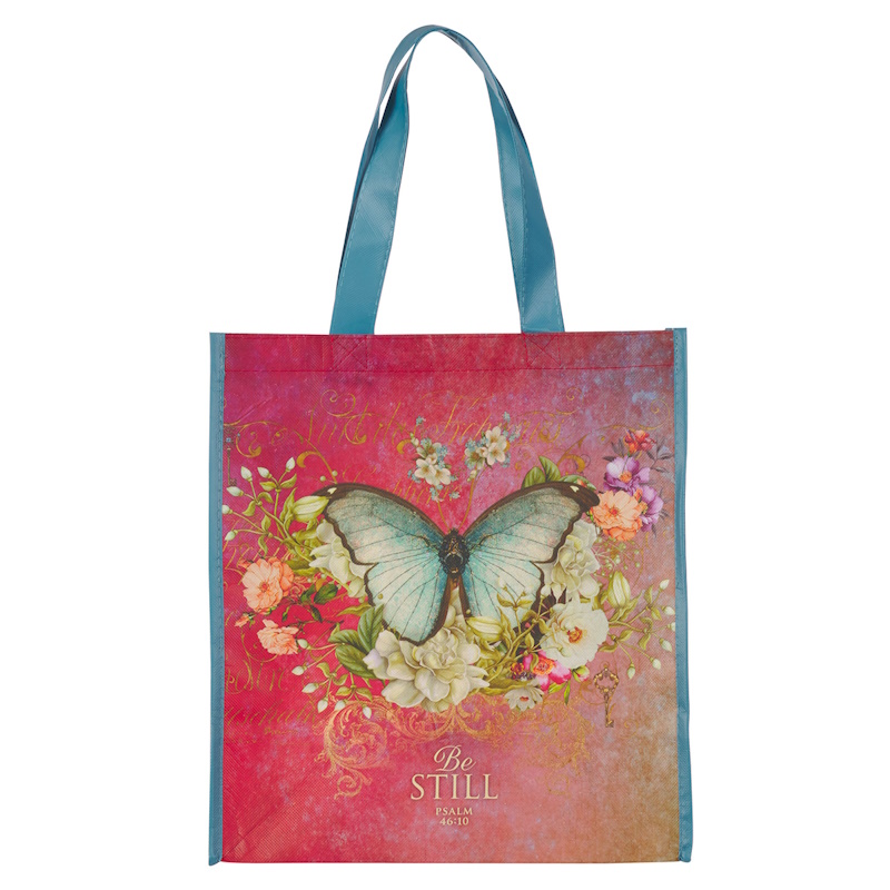 Be Still and Know Butterfly Non Woven Tote Bag (TOT174)