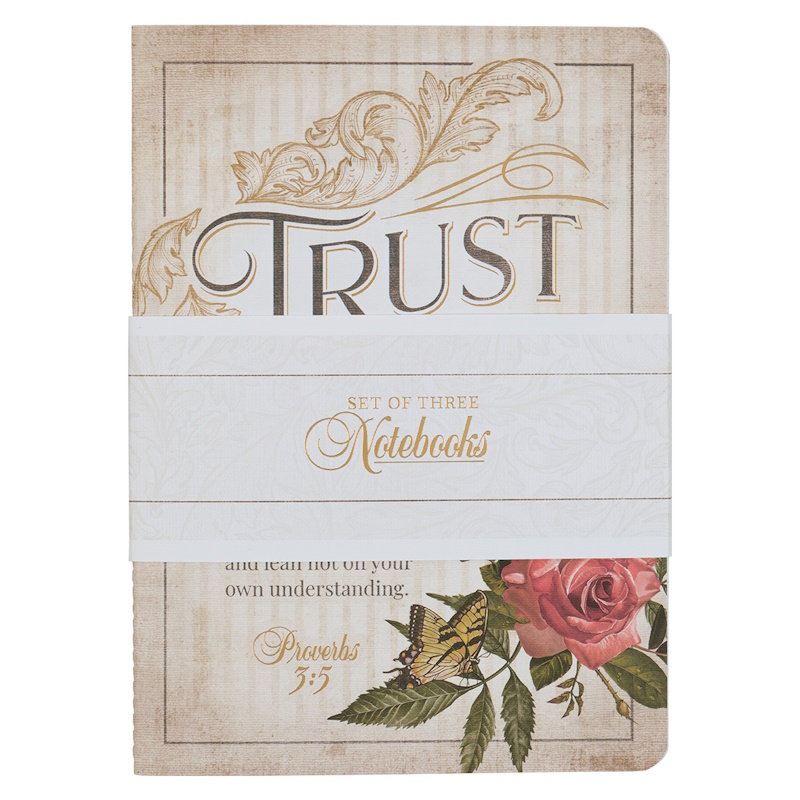 Trust & Hope Floral Notebook Set (3) (NBS067)
