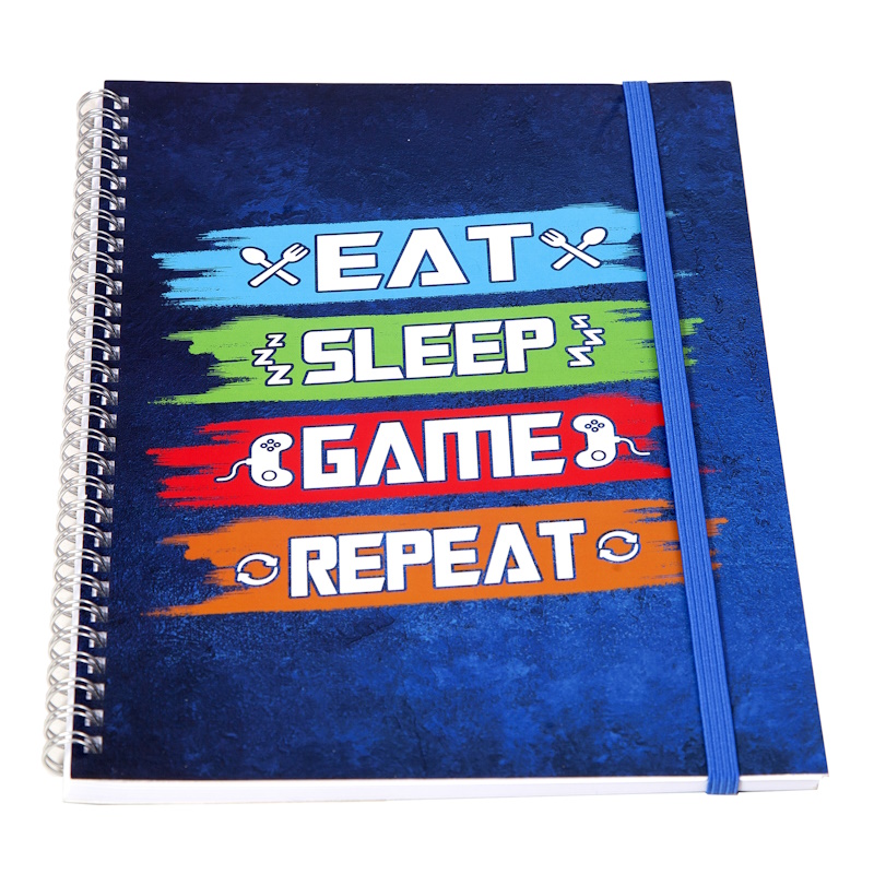 Kenzel Eat Sleep Game Repeat Softcover Wiro Notebook B5 (60 sheets) (SCB52202)