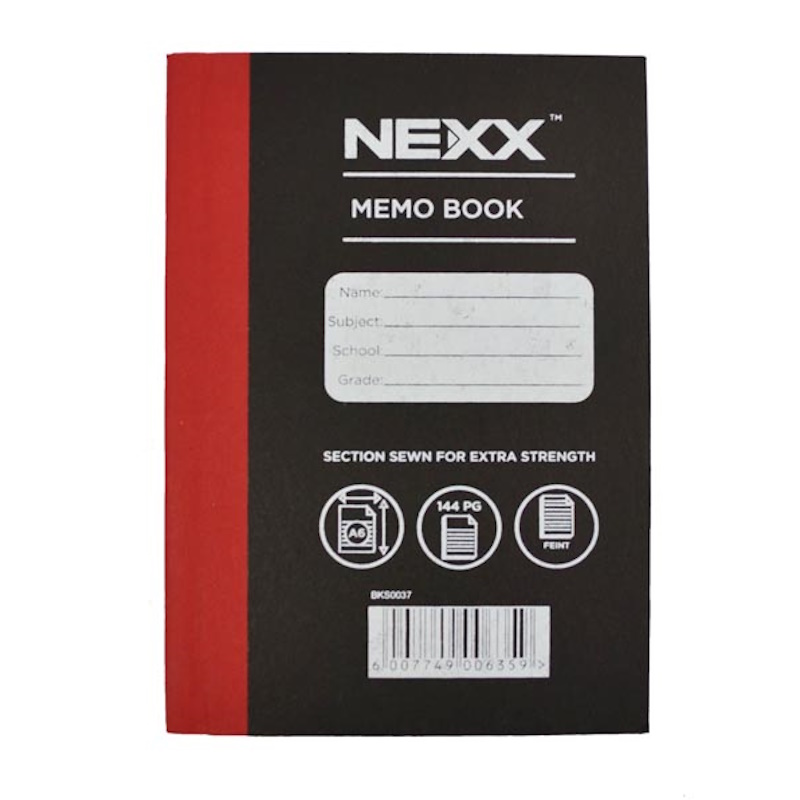 Nexx Hardcover Memo Book FM A6 (144 pages)