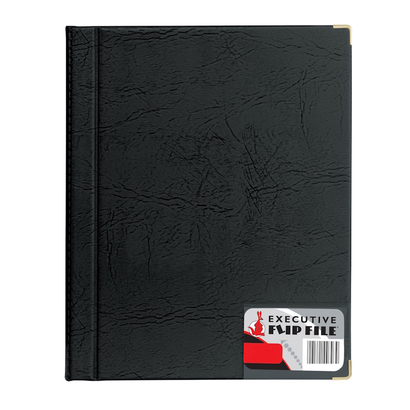 Kangaroo Executive Leather Look Flip File A4 (black)