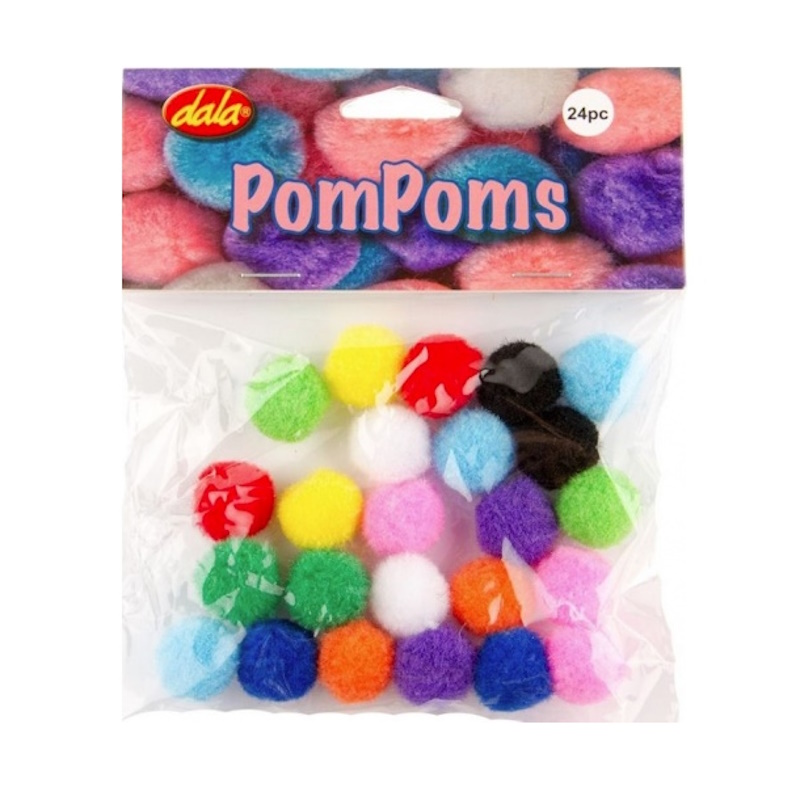 Dala Pom Pom Assorted 20mm (24)