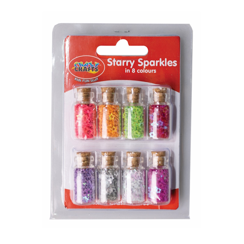 Crazy Starry Sparkles Mini Craft Bottles (8)