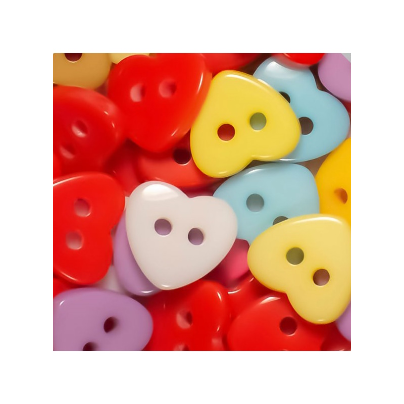 Dala Acrylic Heart Buttons 6g (assorted)