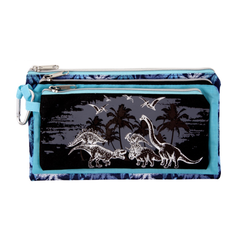 Kenzel 3 Tier Pencil Bag 23cm (dinosaur)