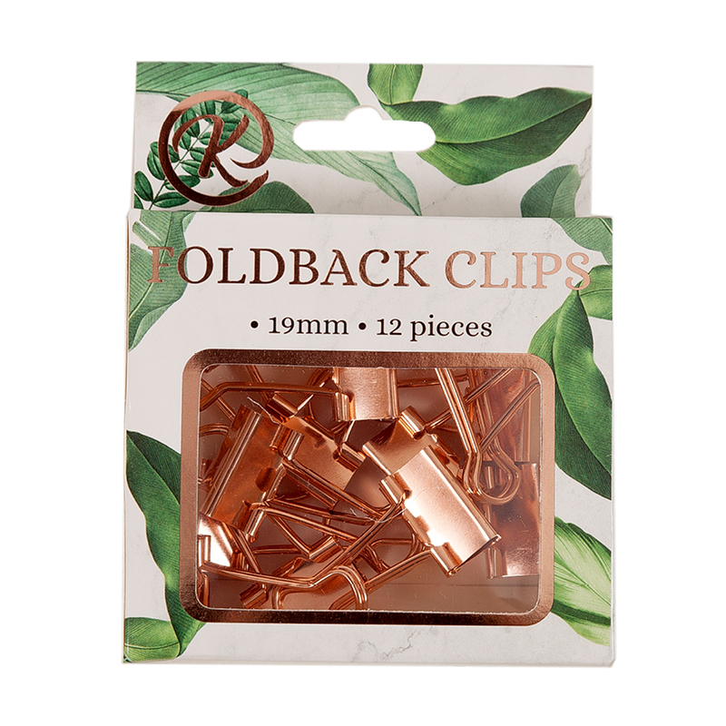 Kenzel Rosegold Foldback Clips 19mm (12)