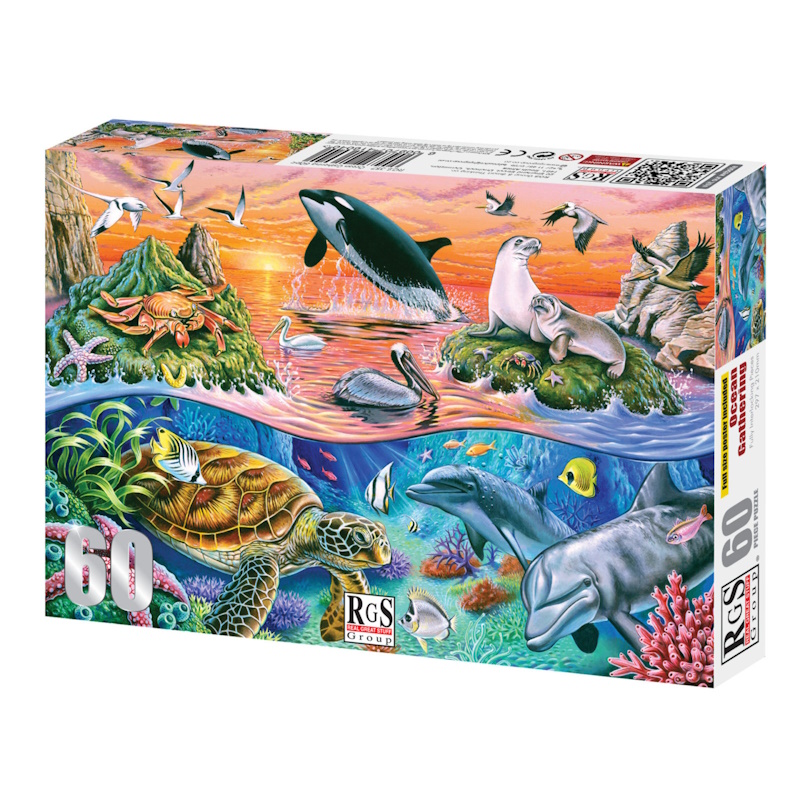 Ocean Gathering Cardboard Puzzle (60 pieces)
