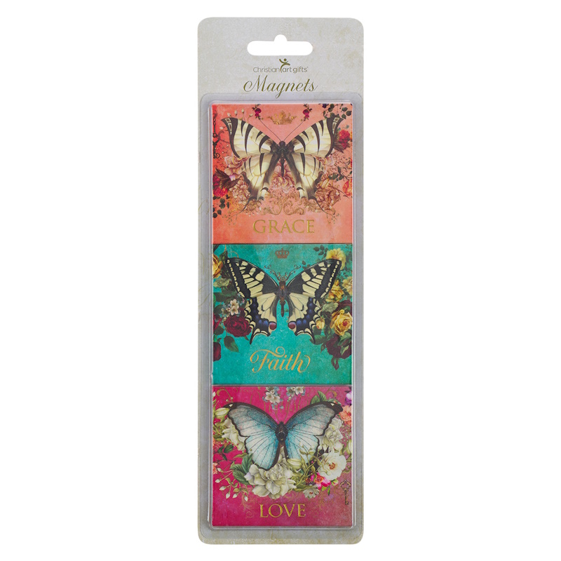 Butterflies Grace Magnet Set (3) (MGS050)