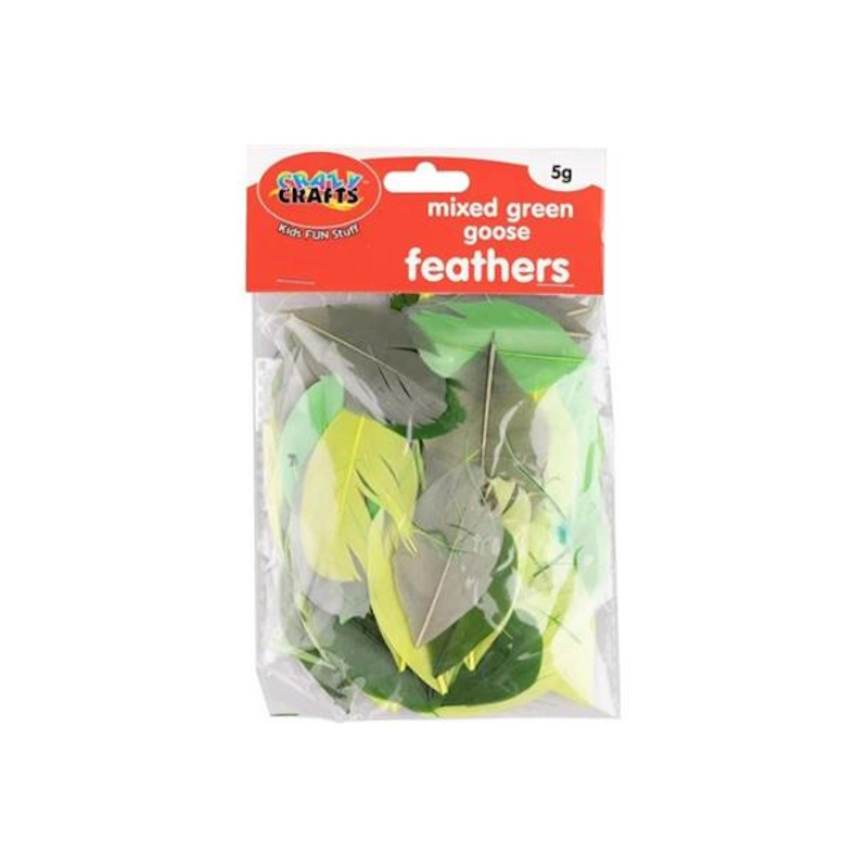 Crazy Craft Goose Feathers (mixed green)