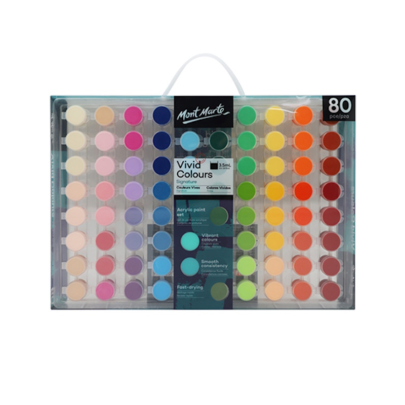 Mont Marte Signature Vivid Colours Acrylic Paint Set (80)