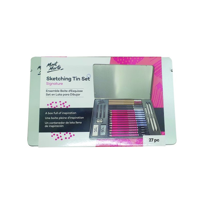 Mont Marte Signature Sketching Tin Set (27)