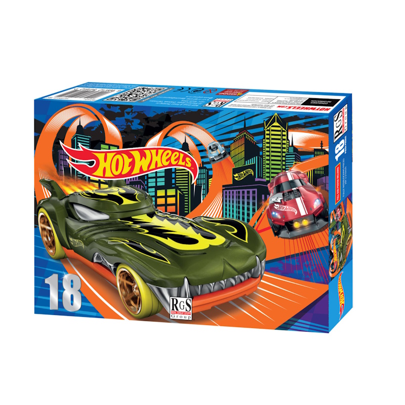 Hot Wheels Howlin Heat Cardboard Puzzle (18 pieces)