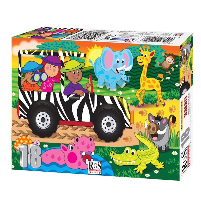 Safari Cardboard Puzzle (18 pieces)