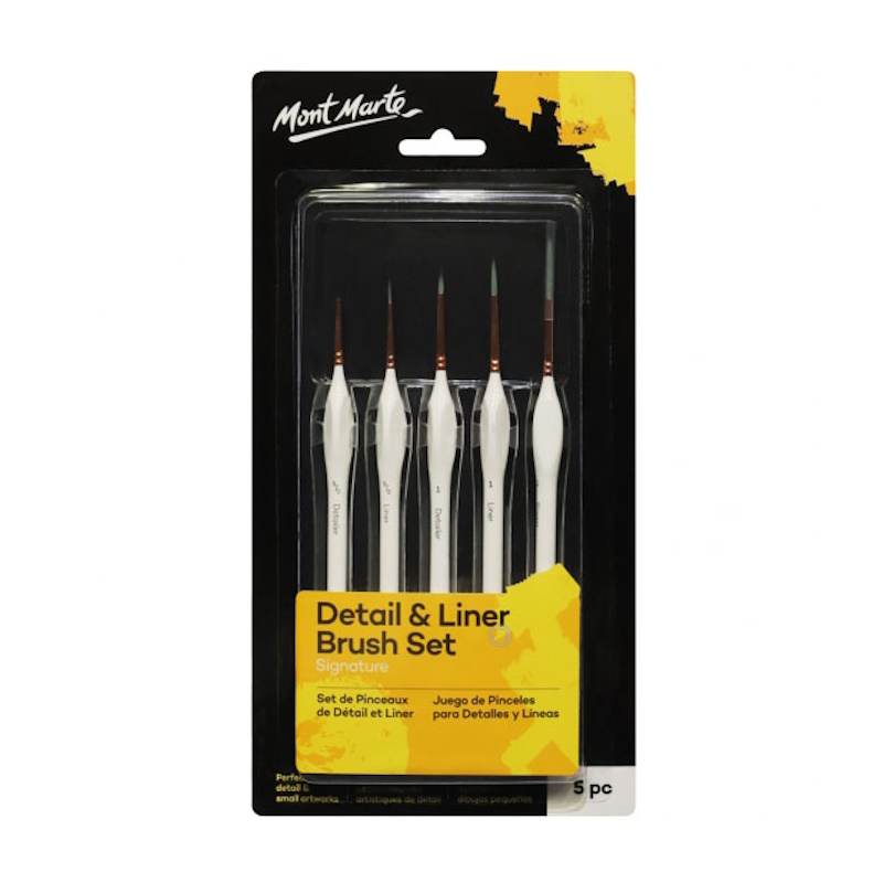 Mont Marte Detail / Liner Brush Set (5 piece)