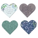 Saved by Grace Faux Leather Set of Four Corner Book Marks (BMF167)