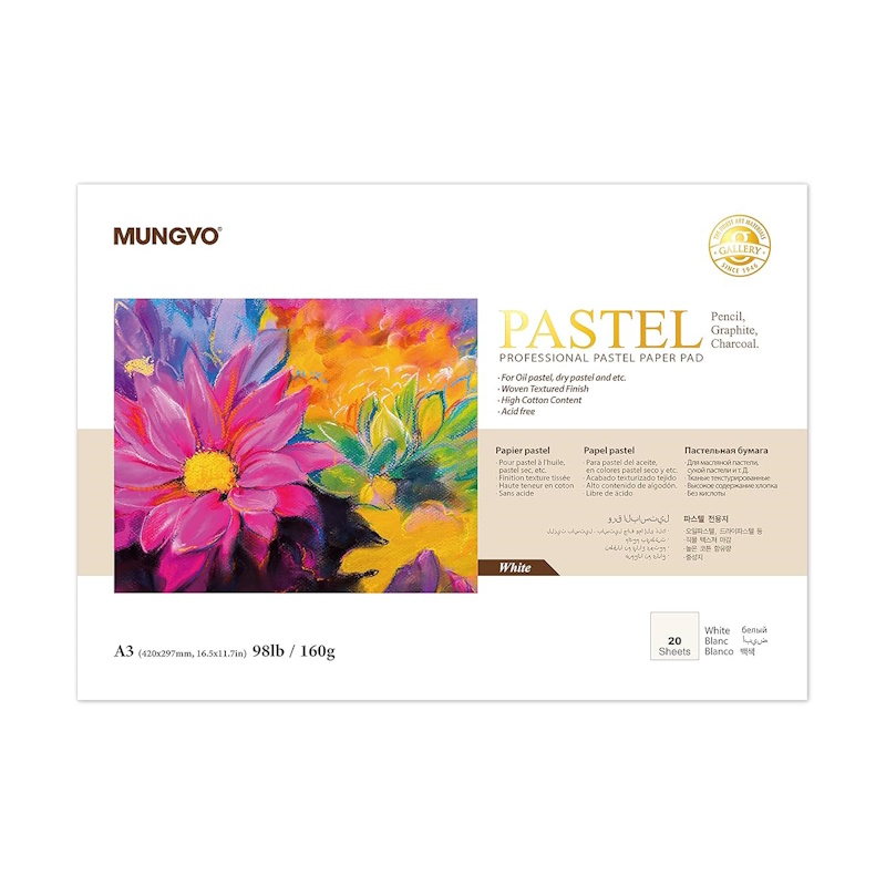 Mungyo Pastel Pad White 160gsm A3 (20 sheets)