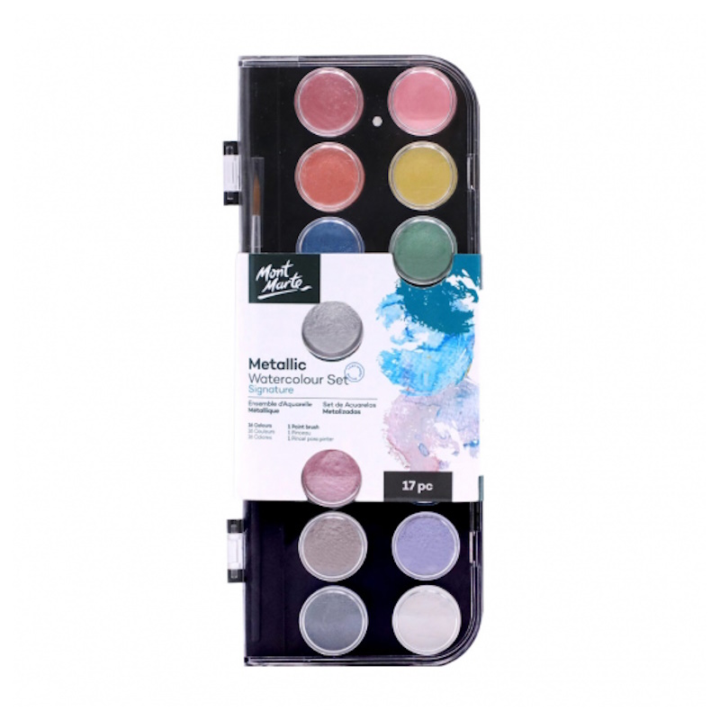 Mont Marte Metallic Watercolour Cake Set (17)
