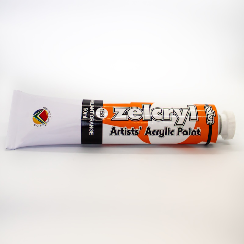 Zellen Zelcryl Acrylic Paint 50ml (brilliant orange)