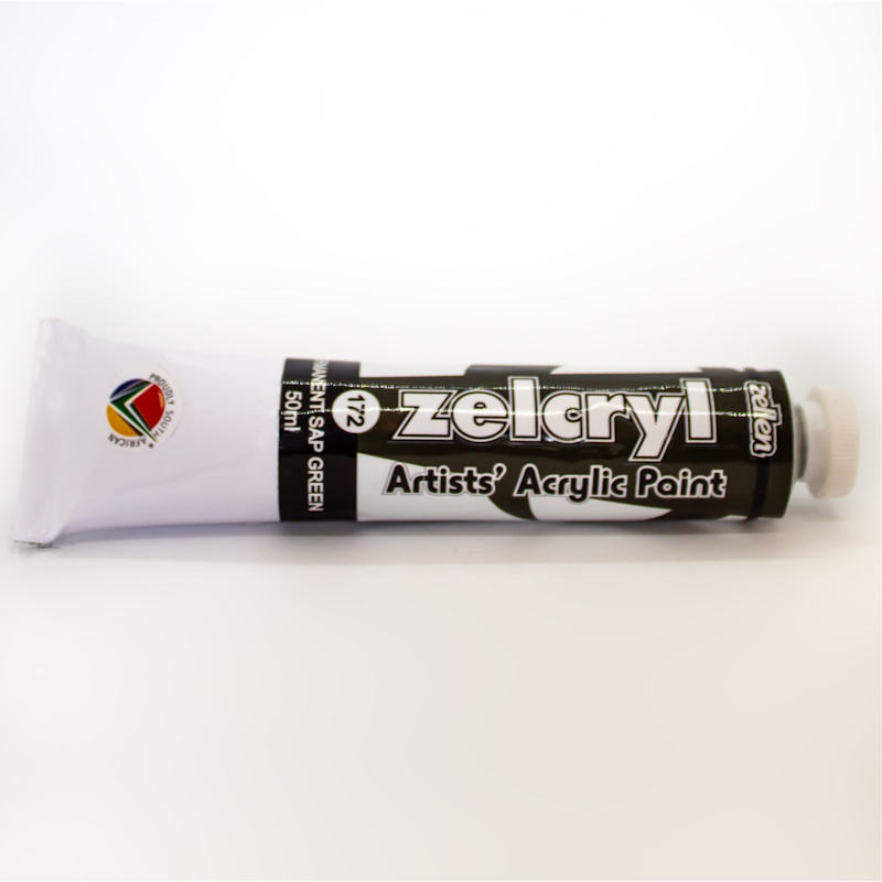 Zellen Zelcryl Acrylic Paint 50ml (sap green)