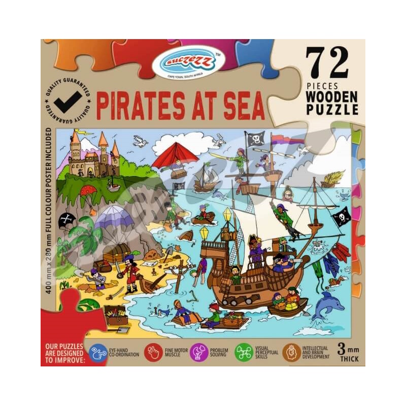 Pirates at Sea Wooden Puzzle (72 piece)
