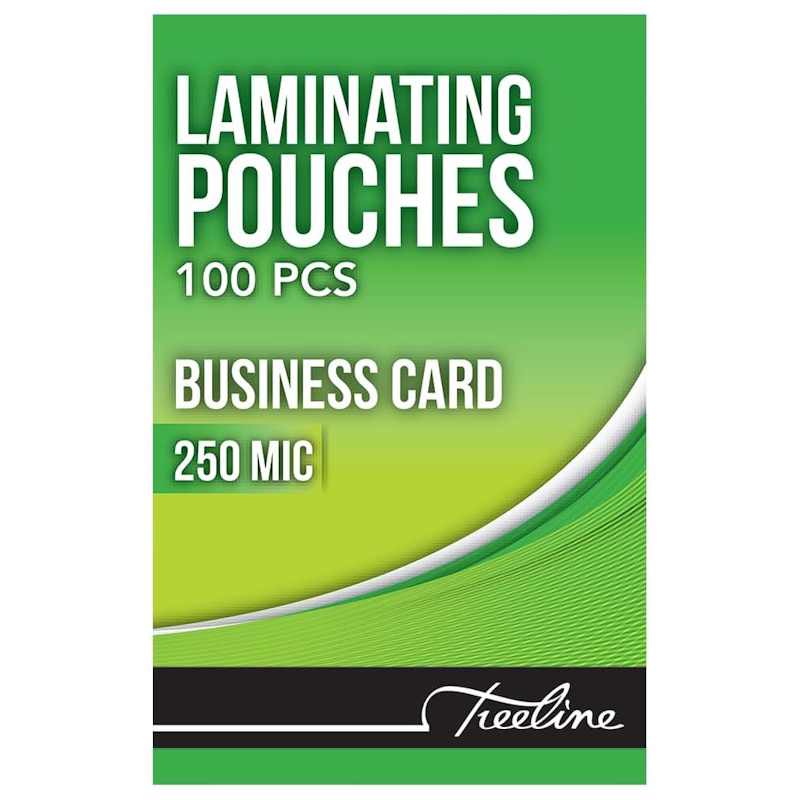 Treeline Business Card Laminating Pouches 250mic (86 x 54mm) (100)